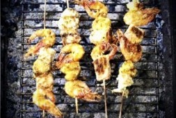 SEAFOOD, PINEAPPLE & COCONUT KEBABS